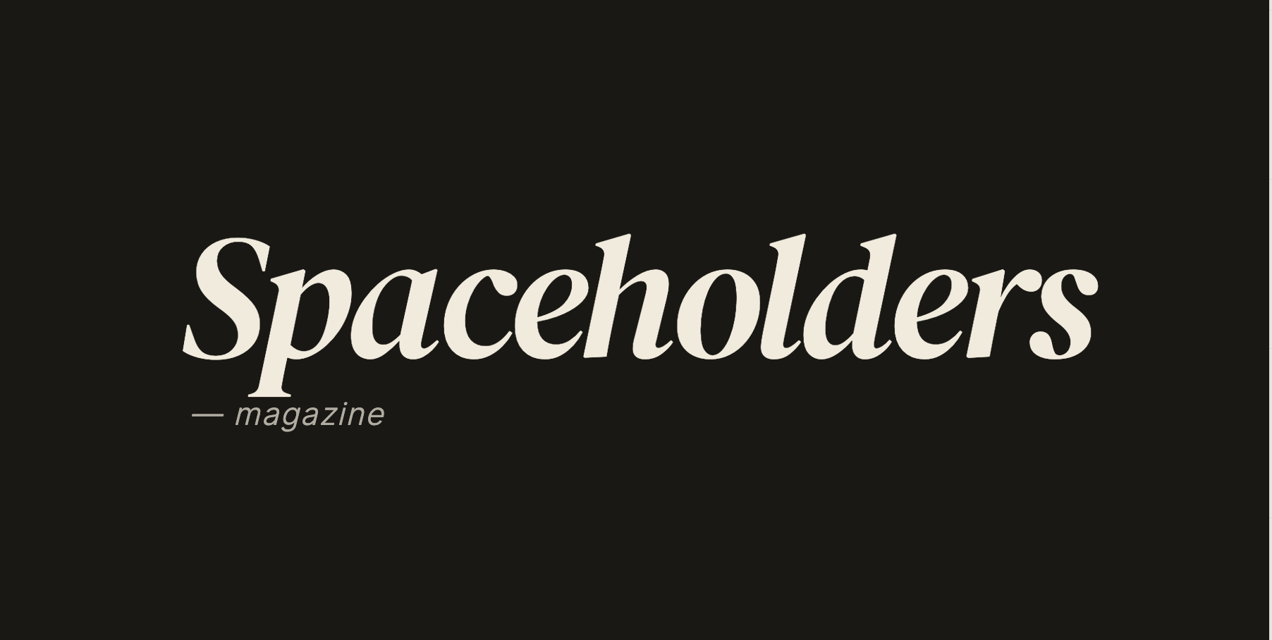Spaceholders Magazine